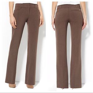 NY&C 7th Ave Brown Bootcut Career Pants 2 Petite